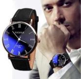 elógio Luxo Masculino Geneva Pulso Social Pulseira Couro
