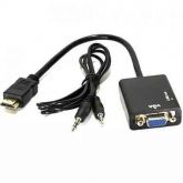 abo Conversor Adaptador De Hdmi Para Vga Com Áudio