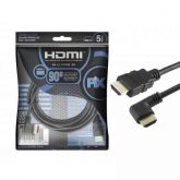 001)Cabo Hdmi 2.0 19 Pinos 4k Plug 90 Graus 5 Metros